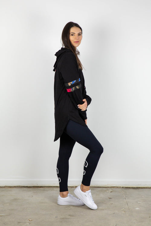 HOODED MILA BASEBALL LS TEE