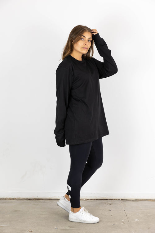 NEWPORT LONGSLEEVE TEE BLACK