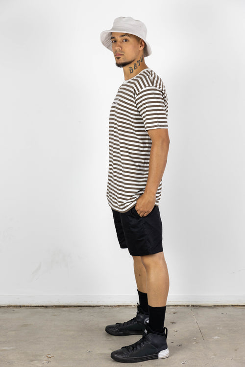 BEN STRIPE TEE BROWN