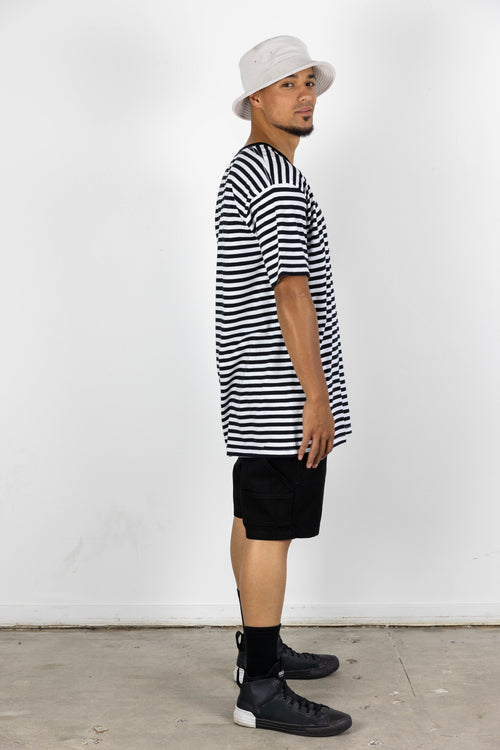 BEN STRIPE TEE BLACK