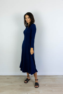 SCULPT MAXI DRESS – NAVY