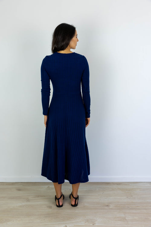 SCULPT MAXI DRESS – NAVY