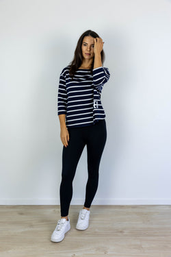 CEO MODE TEE NAVY STRIPE