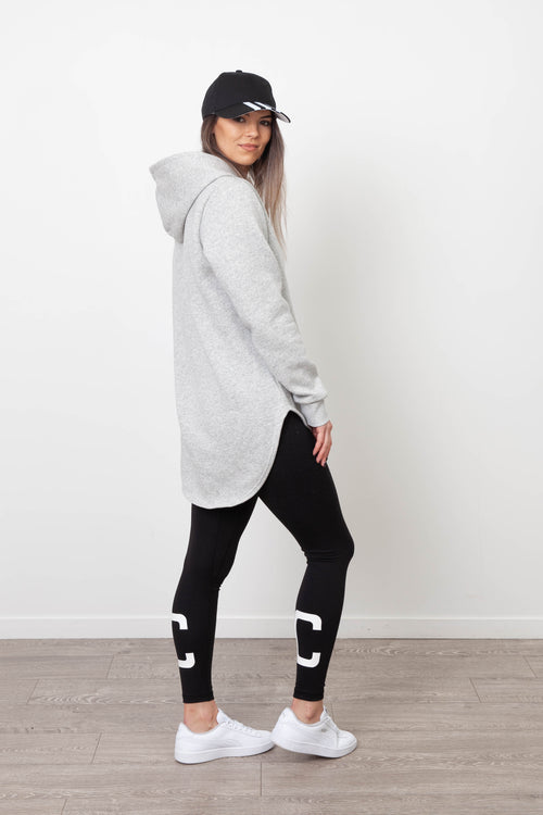 *BASIC POCKET HOODY GREY